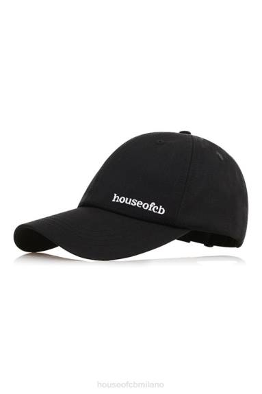 Accessori esso House of CB Cappello da baseball devon nero con fibbia sul retro X44T1063