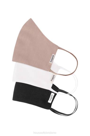 Accessori esso House of CB mascherine per il viso in lino neutro - set da 3 X44T1254