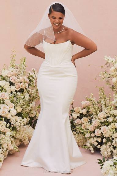 matrimoni esso House of CB Abito da sposa con corsetto senza spalline color avorio di Ines - edizione limitata X44T1156