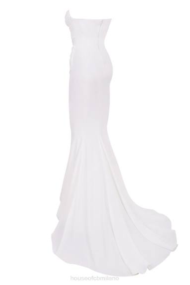 matrimoni esso House of CB Abito da sposa senza spalline drappeggiato color avorio di Esmee - edizione limitata X44T1155