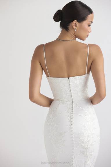 matrimoni esso House of CB abito da sposa in pizzo bianco solene X44T1142