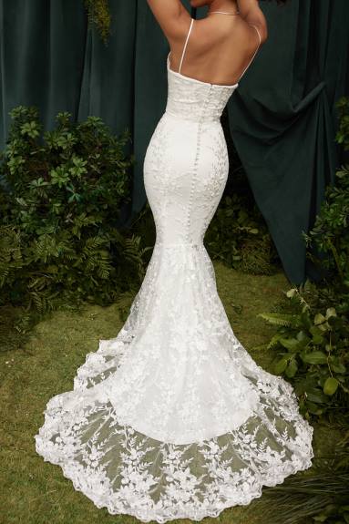 matrimoni esso House of CB abito da sposa in pizzo bianco solene X44T1142
