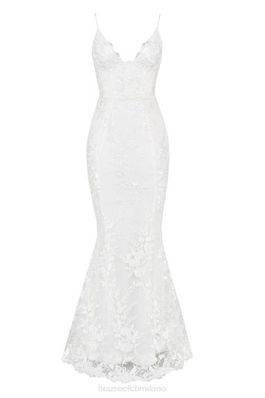 matrimoni esso House of CB abito da sposa in pizzo bianco solene X44T1142
