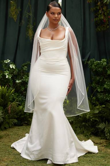 matrimoni esso House of CB Simone velo di tulle morbido bianco X44T1144