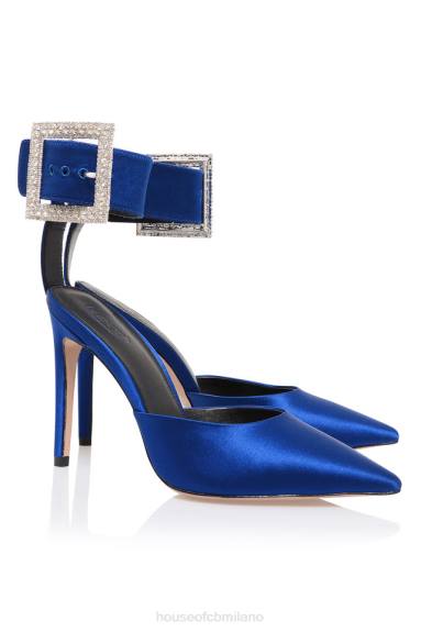 scarpe esso House of CB Krista décolleté con fibbia in cristalli blu cobalto X44T1097