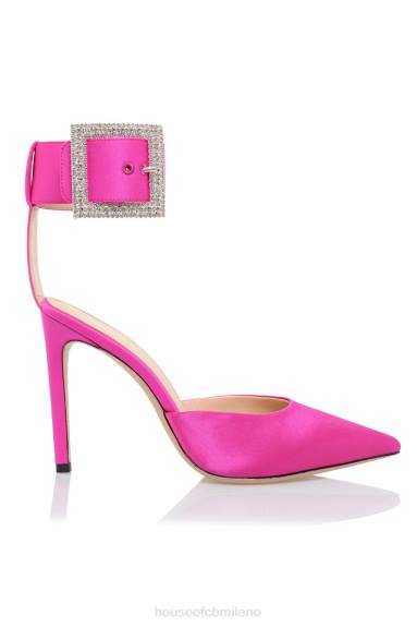scarpe esso House of CB décolleté Krista con fibbia in cristallo rosa X44T1098