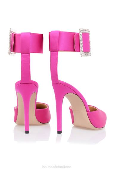 scarpe esso House of CB décolleté Krista con fibbia in cristallo rosa X44T1098