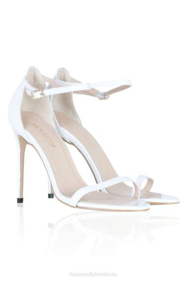 scarpe esso House of CB sandali marivel in vernice bianca X44T1134