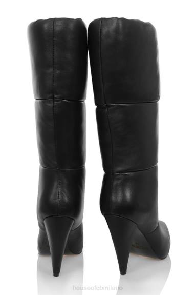 scarpe esso House of CB Fenomeno stivaletti in pelle nera X44T1114