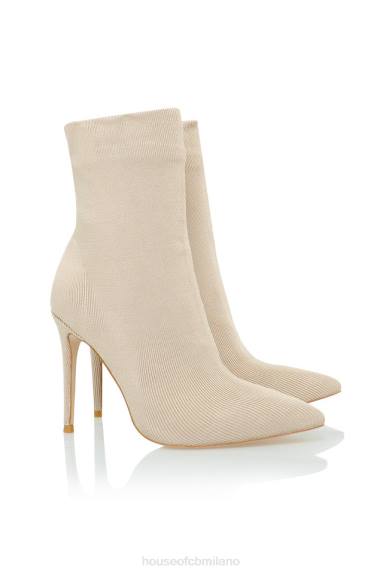 scarpe esso House of CB Stivaletti a coste con fasciatura in pietra sakura X44T1117