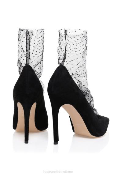 scarpe esso House of CB Scarpa calzino in tulle nero vamos X44T1087