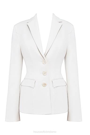 vestiario esso House of CB blazer sartoriale dal contorno avorio sariah X44T1029