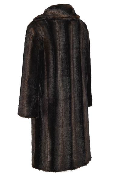 vestiario esso House of CB Cappotto in pelliccia sintetica marrone scuro Callie X44T1036