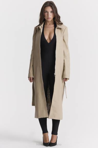 vestiario esso House of CB Trench Ariel in pelle vegana beige X44T1030