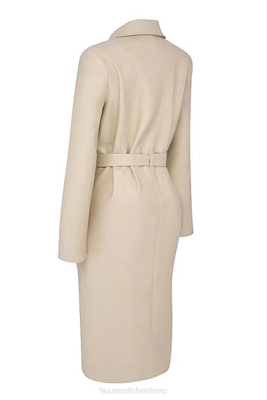 vestiario esso House of CB Trench Ariel in pelle vegana beige X44T1030