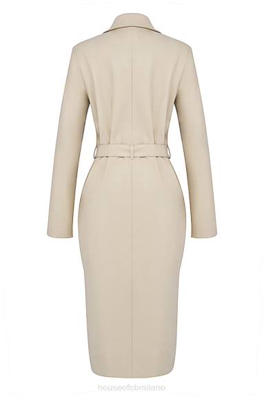 vestiario esso House of CB Trench Ariel in pelle vegana beige X44T1030