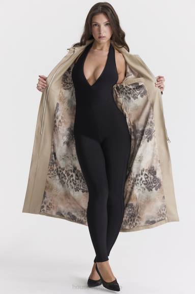 vestiario esso House of CB Trench Ariel in pelle vegana beige X44T1030