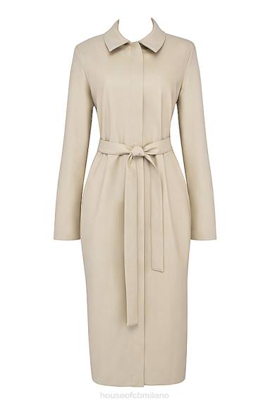 vestiario esso House of CB Trench Ariel in pelle vegana beige X44T1030