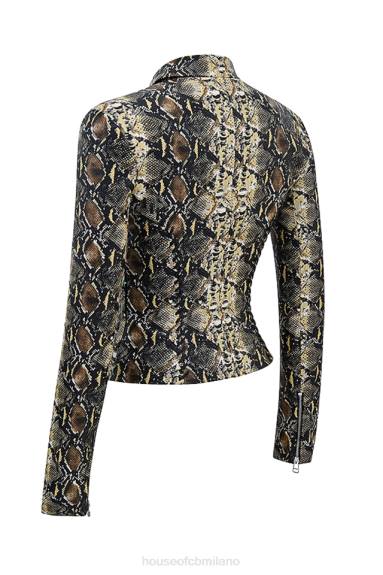 vestiario esso House of CB Giacca aderente con stampa Vani Snake X44T1028