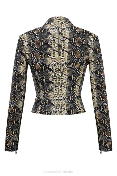 vestiario esso House of CB Giacca aderente con stampa Vani Snake X44T1028