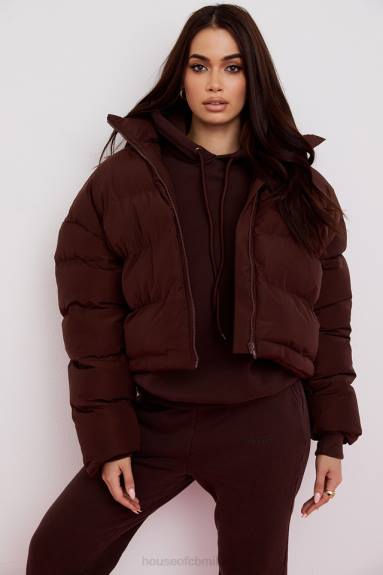 vestiario esso House of CB Piumino oversize a forma di C Hero Chocolate X44T1047