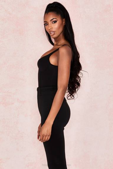 vestiario esso House of CB Body imani in morbido jersey nero marna X44T811