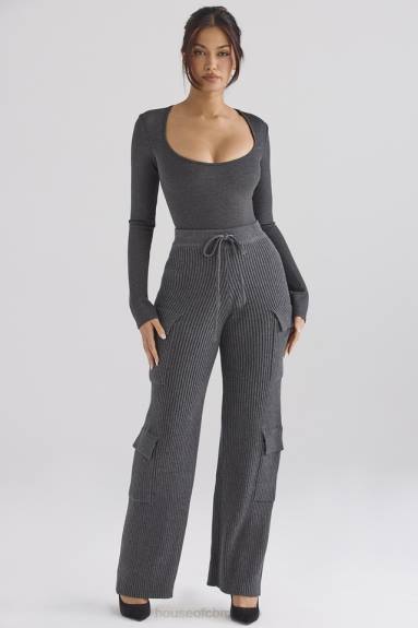 vestiario esso House of CB body loungewear color carbone di Marianna X44T697
