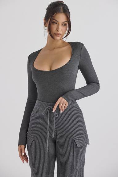 vestiario esso House of CB body loungewear color carbone di Marianna X44T697