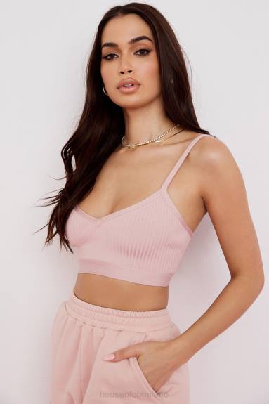 vestiario esso House of CB Bralette con fasciatura arrossata evie X44T762