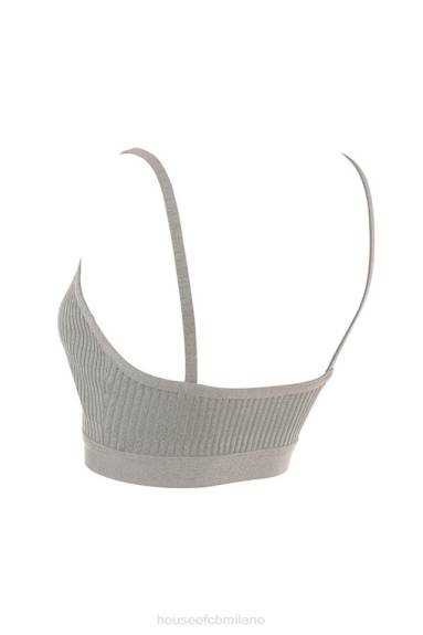 vestiario esso House of CB Bralette con fasciatura grigio mélange Evie X44T1057