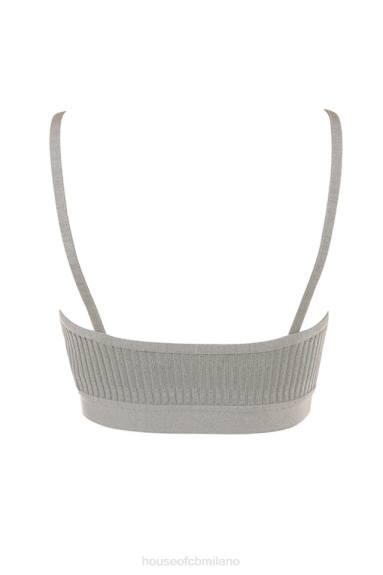 vestiario esso House of CB Bralette con fasciatura grigio mélange Evie X44T1057