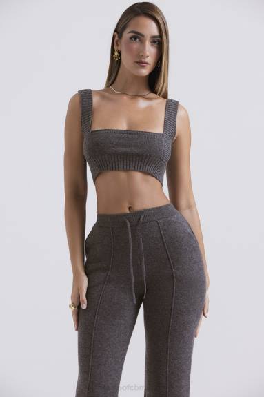 vestiario esso House of CB bralette sia in misto cashmere color carbone X44T647