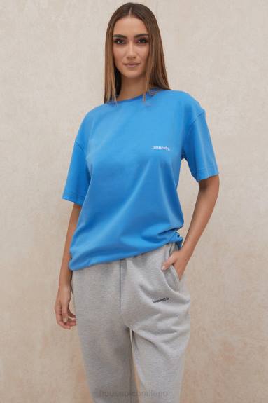vestiario esso House of CB T-shirt quinn blu oversize in jersey di cotone X44T788