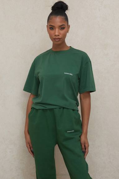 vestiario esso House of CB T-shirt quinn verde oversize in jersey di cotone X44T789