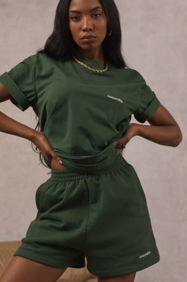 vestiario esso House of CB T-shirt quinn verde oversize in jersey di cotone X44T789