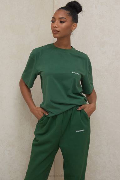 vestiario esso House of CB T-shirt quinn verde oversize in jersey di cotone X44T789