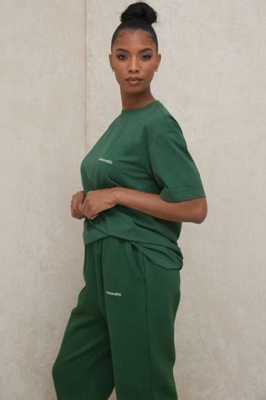 vestiario esso House of CB T-shirt quinn verde oversize in jersey di cotone X44T789