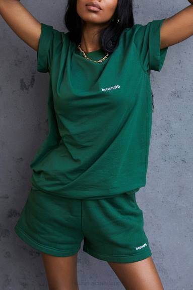 vestiario esso House of CB T-shirt quinn verde oversize in jersey di cotone X44T789