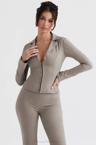 vestiario esso House of CB camicia aderente zakira fumo X44T699