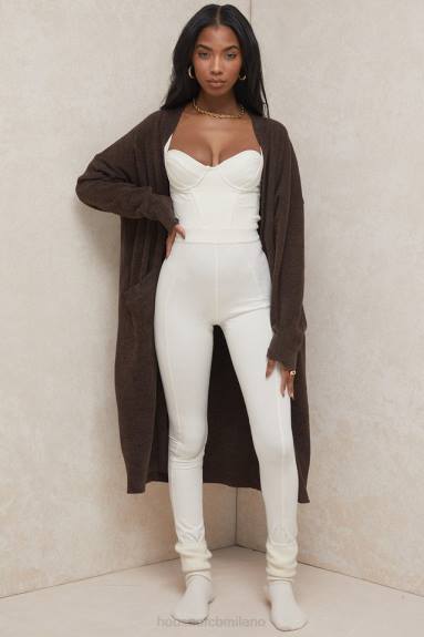 vestiario esso House of CB Cardigan oversize in maglia color cioccolato Chloe X44T780