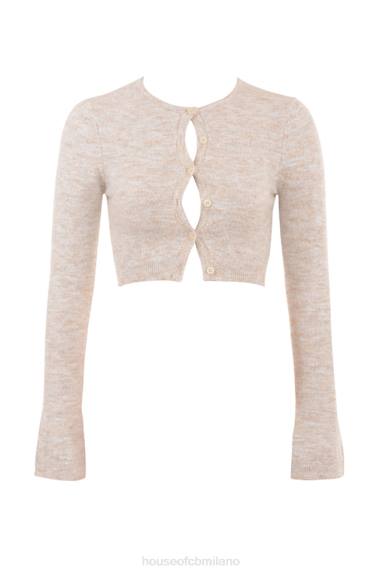 vestiario esso House of CB Lulie cardigan corto in morbida maglia di farina d'avena X44T733