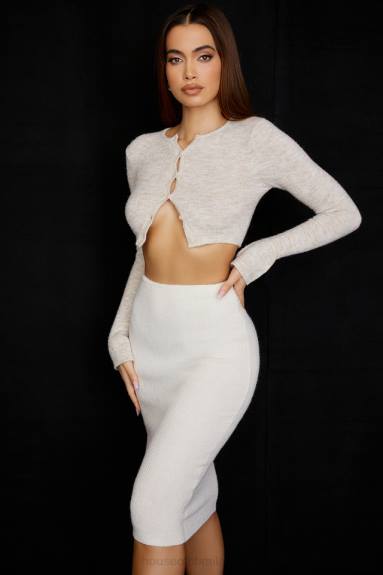 vestiario esso House of CB Lulie cardigan corto in morbida maglia di farina d'avena X44T733