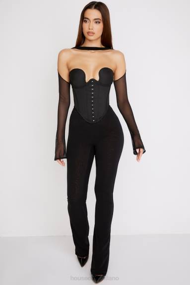 vestiario esso House of CB Mina corsetto strutturato nero X44T72