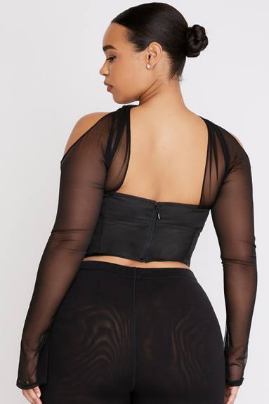 vestiario esso House of CB Mina corsetto strutturato nero X44T72