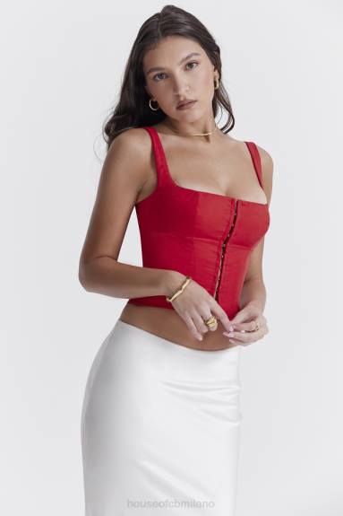 vestiario esso House of CB corsetto Pia Cherry X44T23