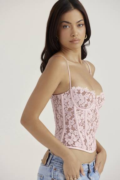 vestiario esso House of CB corsetto con ferretto in pizzo mila rose X44T48