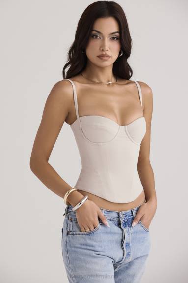 vestiario esso House of CB corsetto con ferretto shanna oyster X44T54