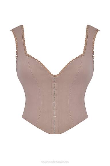 vestiario esso House of CB corsetto con finiture in pizzo a forma di fungo Robyn X44T9
