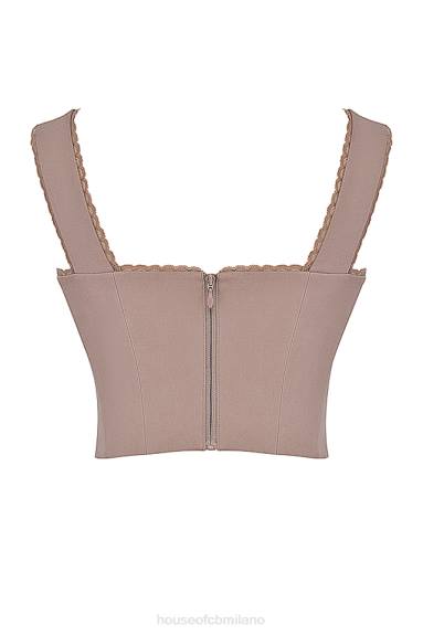 vestiario esso House of CB corsetto con finiture in pizzo a forma di fungo Robyn X44T9