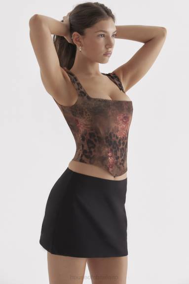 vestiario esso House of CB corsetto con stampa floreale kalina X44T29